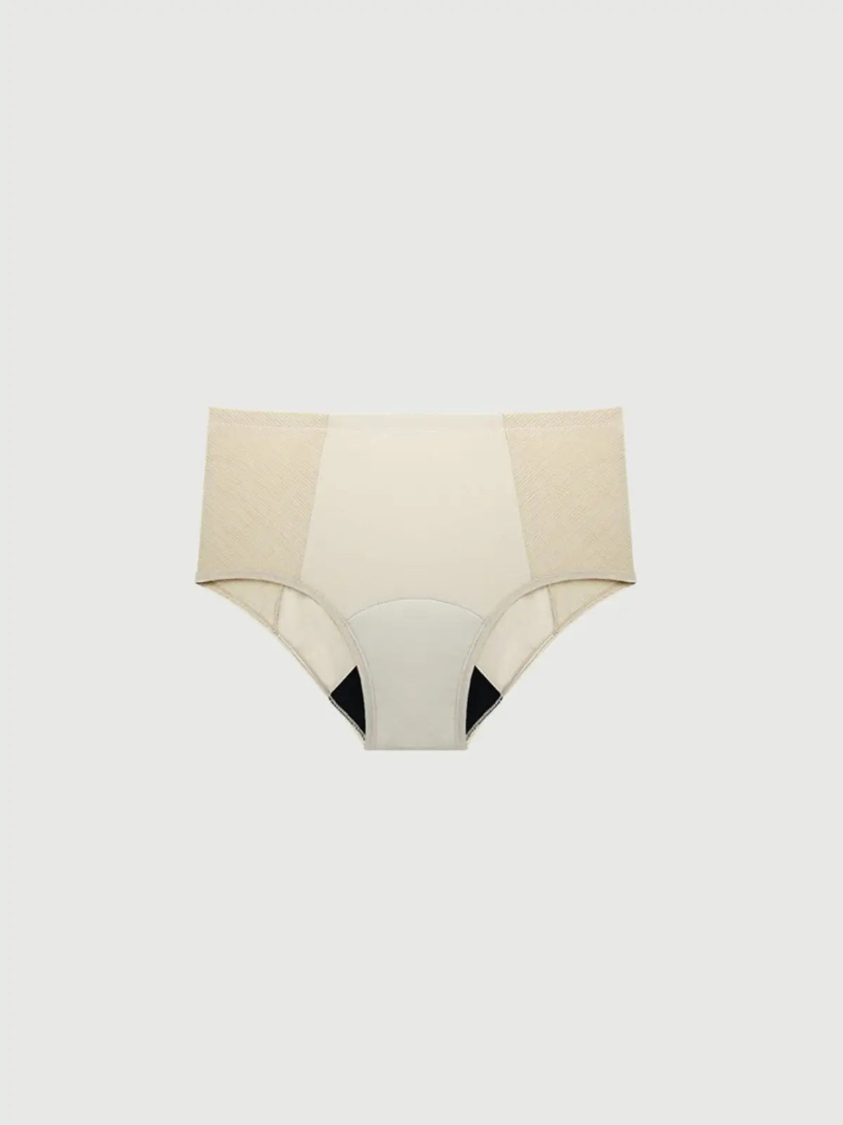 Beige superhohe Inkontinenz-Culotte für Damen, Vorderansicht.