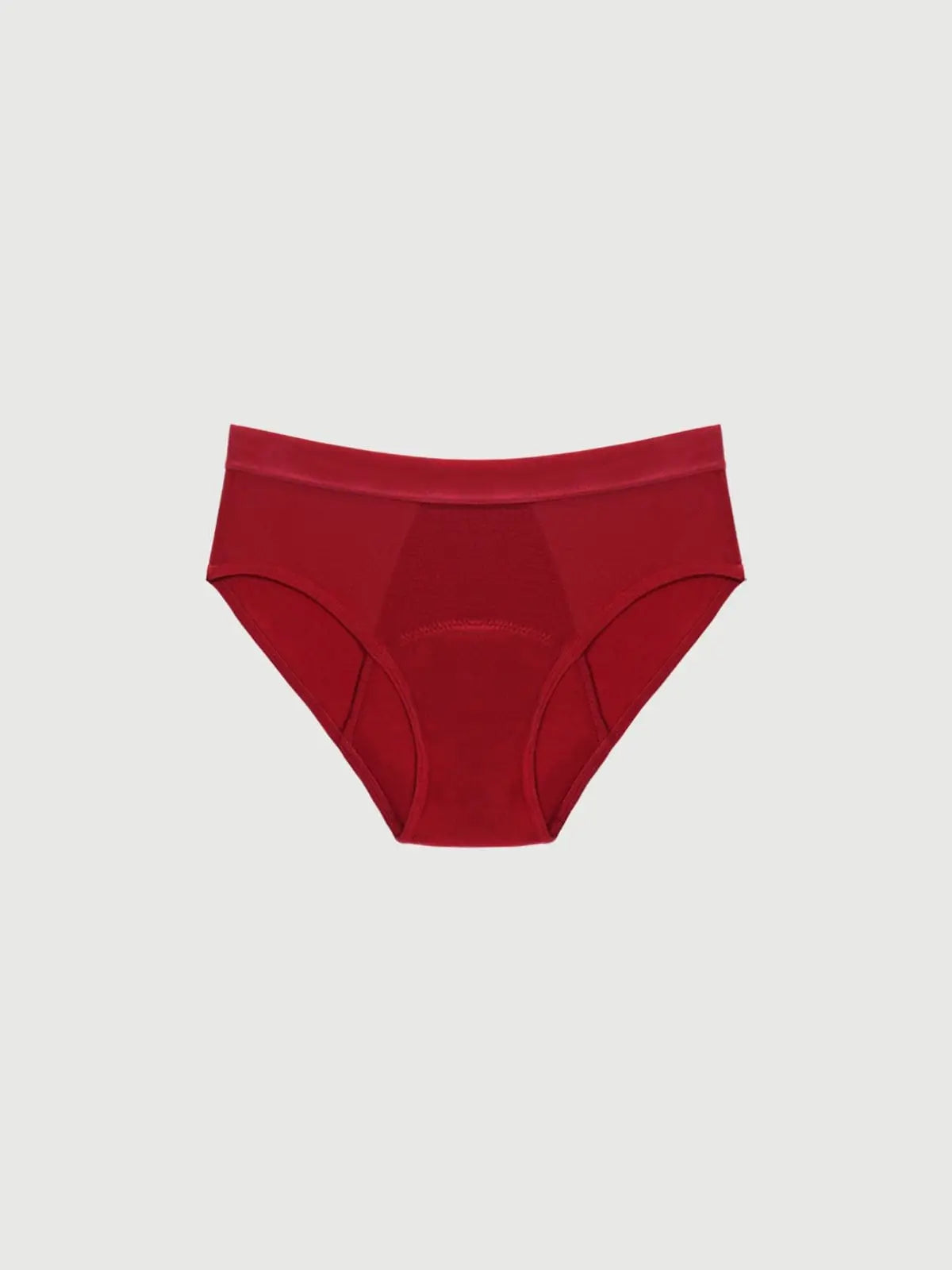 Rote Inkontinenz-Culotte für Damen, Vorderansicht.