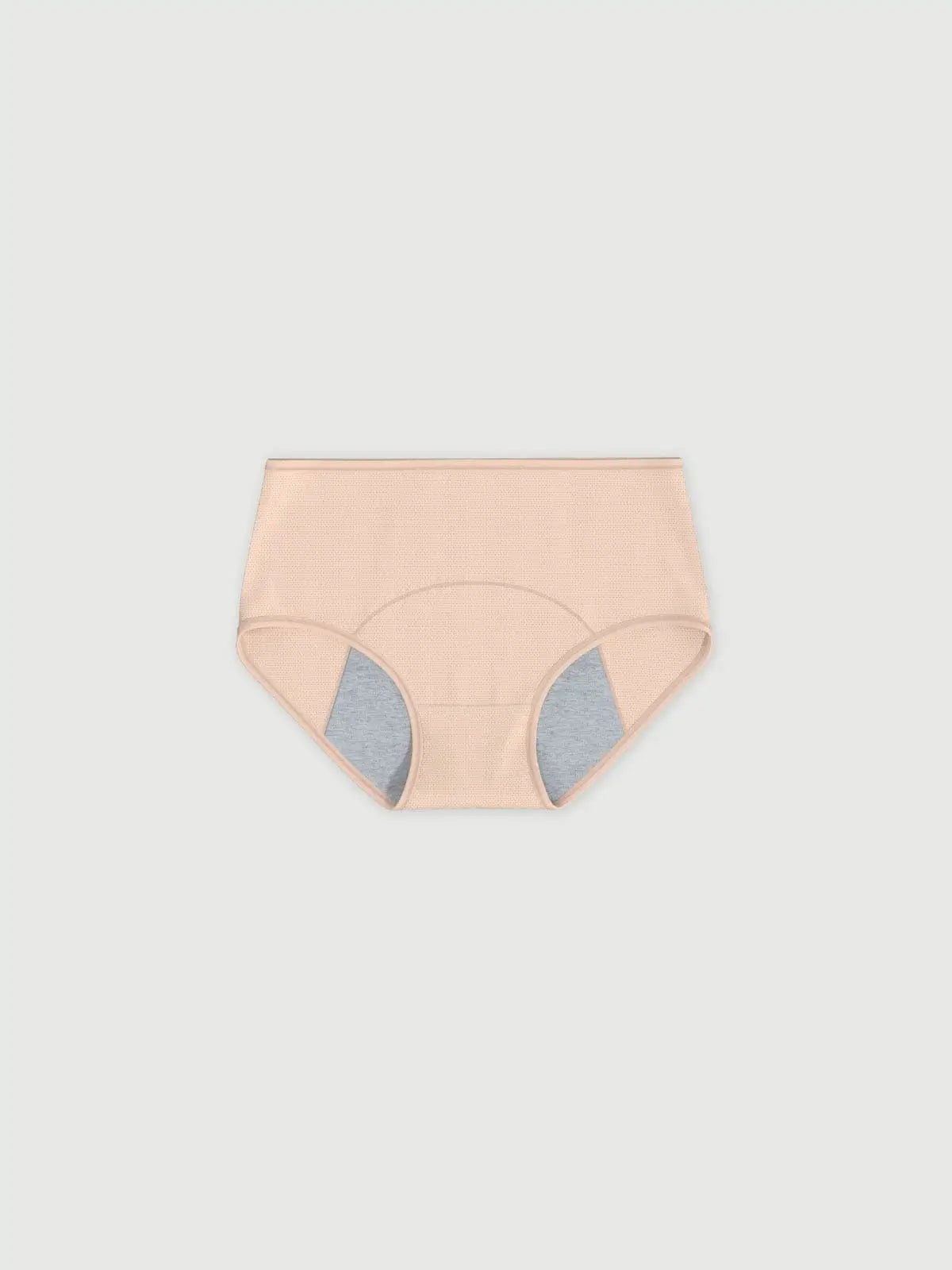 Beige Inkontinenz-Culotte für Damen, Vorderansicht.