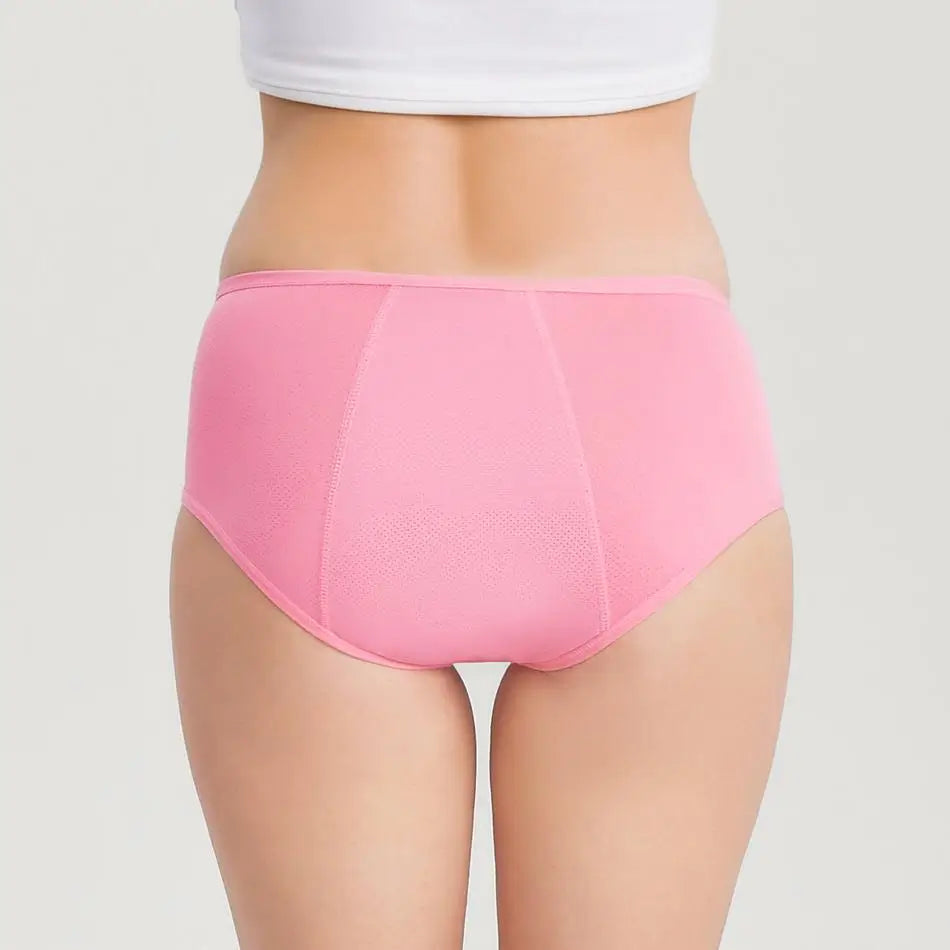 Rosa Inkontinenz-Culotte für Damen, Rückansicht.