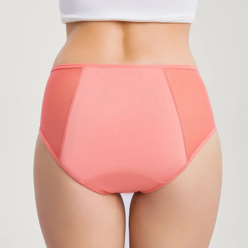 Rosa Inkontinenz-Culotte für Damen, Rückansicht.