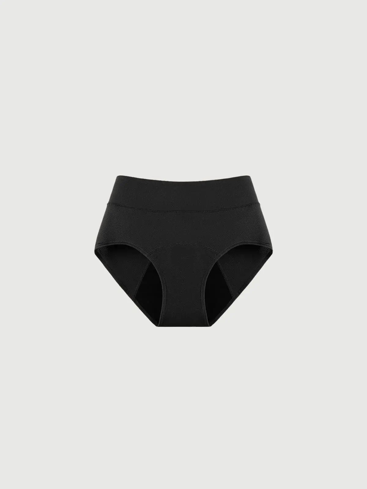 Schwarze Inkontinenz-Culotte für Damen, Vorderansicht.