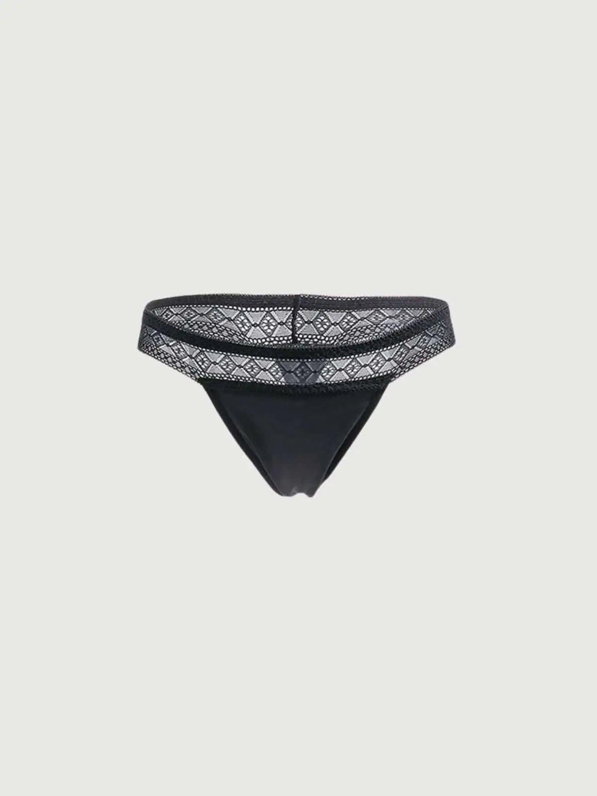 schwarzer Inkontinenz-String für Damen, Vorderansicht