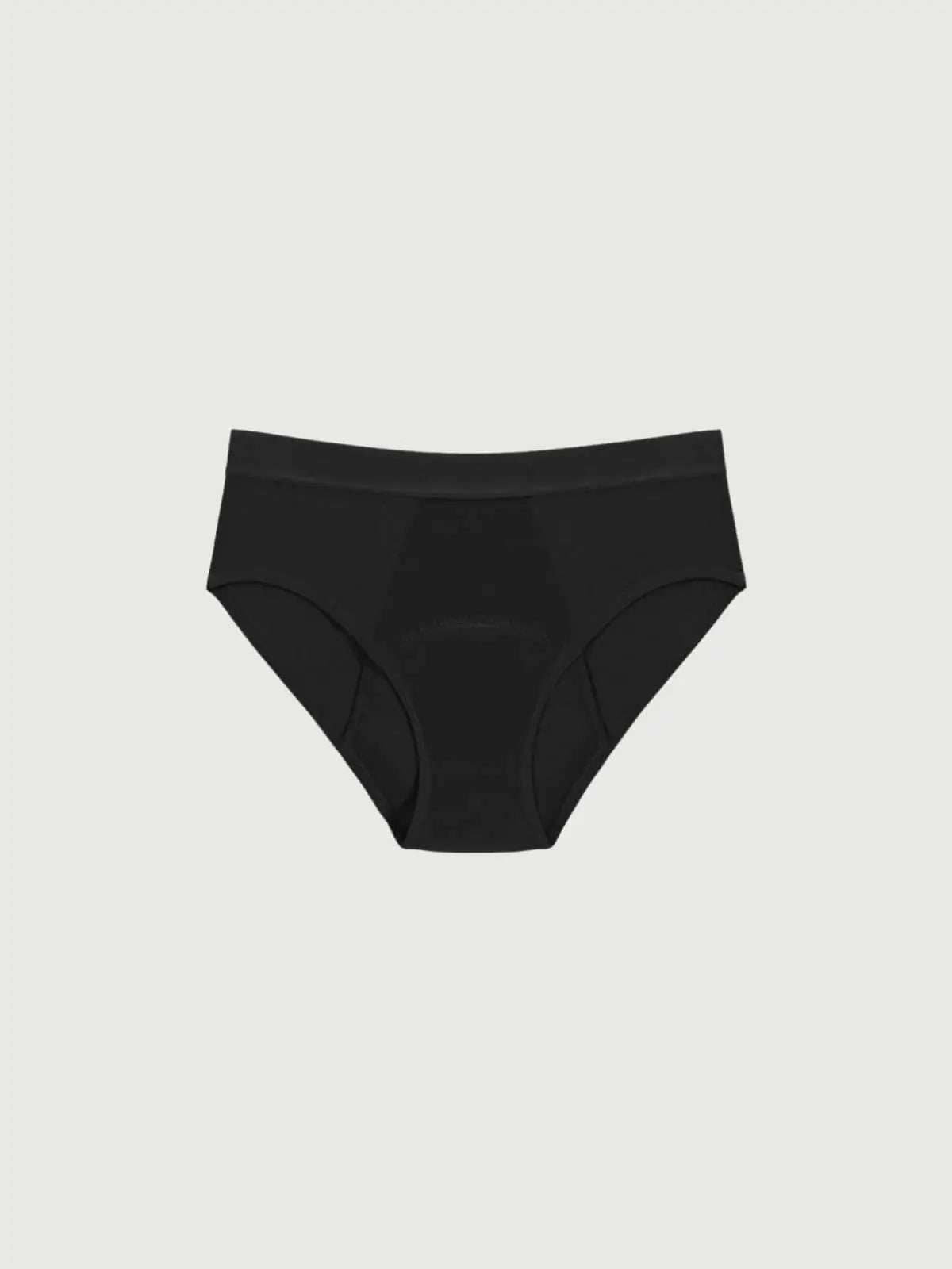 Schwarze Inkontinenz-Culotte für Damen, Vorderansicht.
