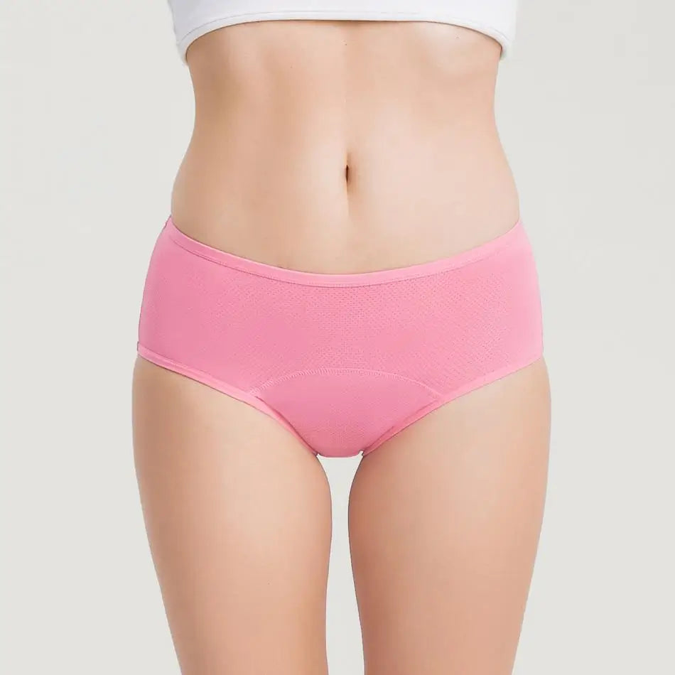 Rosa Inkontinenz-Culotte für Damen, Vorderansicht.