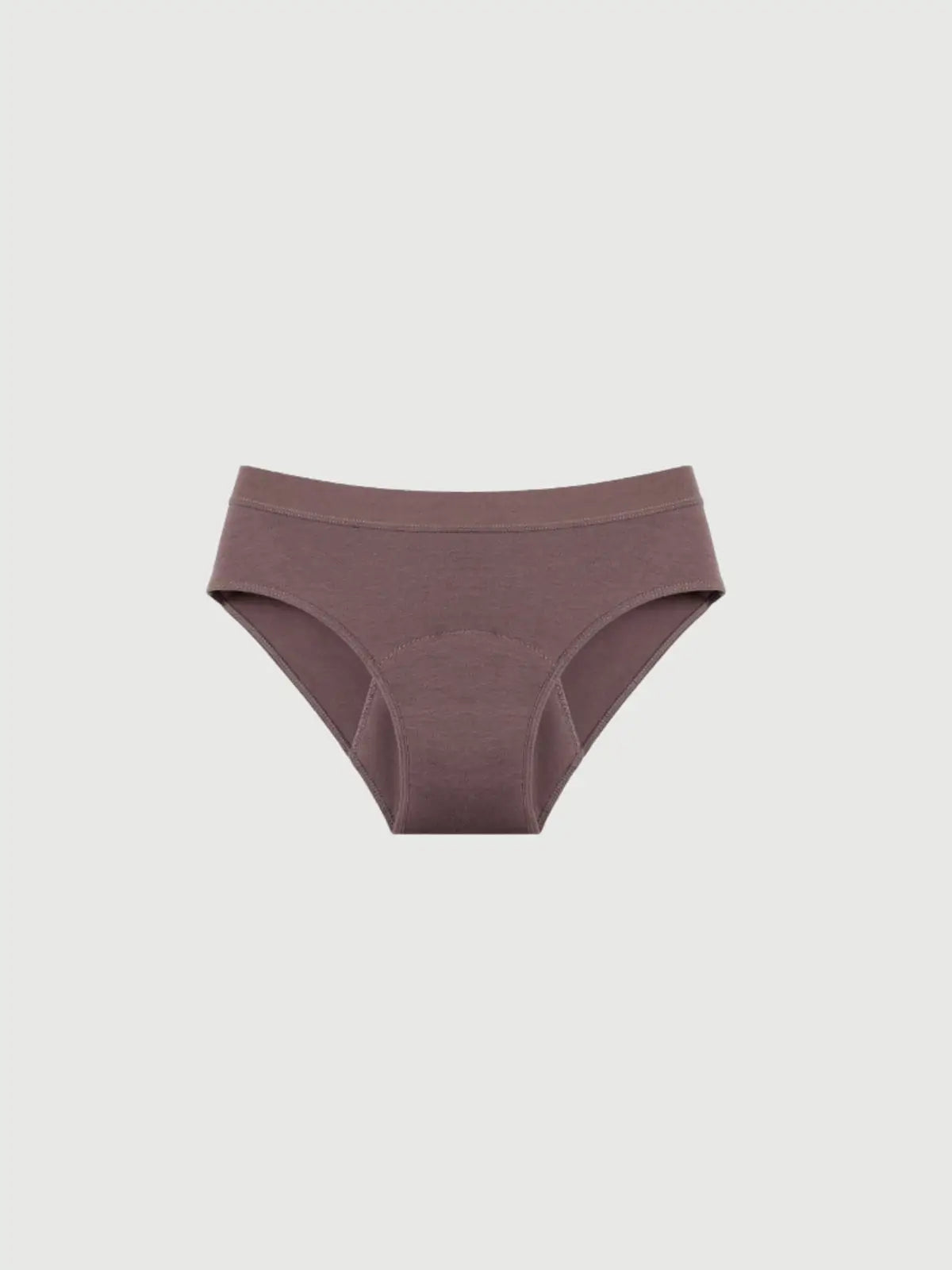 Braune Inkontinenz-Culotte für Damen, Vorderansicht.