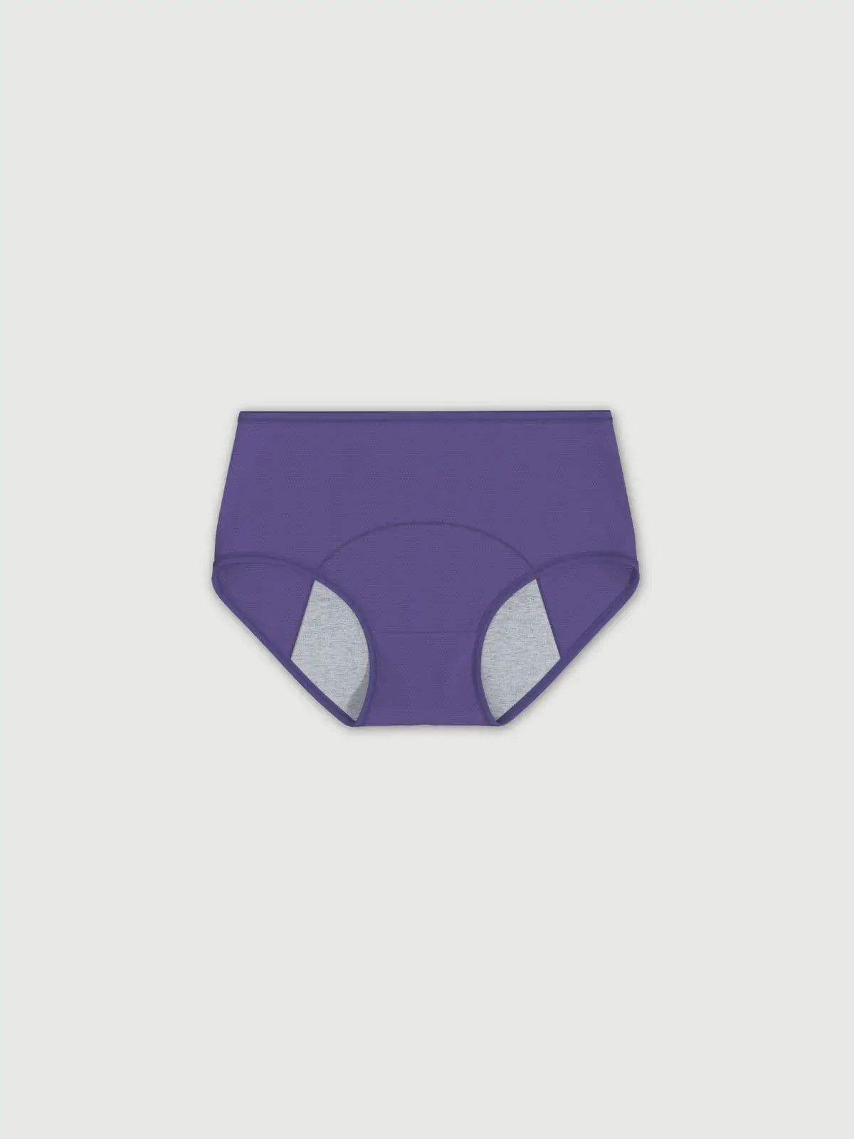 Lila Inkontinenz-Culotte für Damen, Vorderansicht.