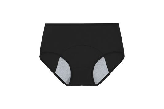 schwarzer Inkontinenz-Slip für Damen, Vorderansicht