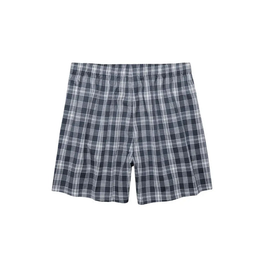 Kariertes Inkontinenz-Boxershorts für Herren, Vorderansicht.