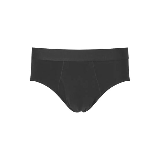 Schwarzer Inkontinenz-Slip für Herren, Vorderansicht.