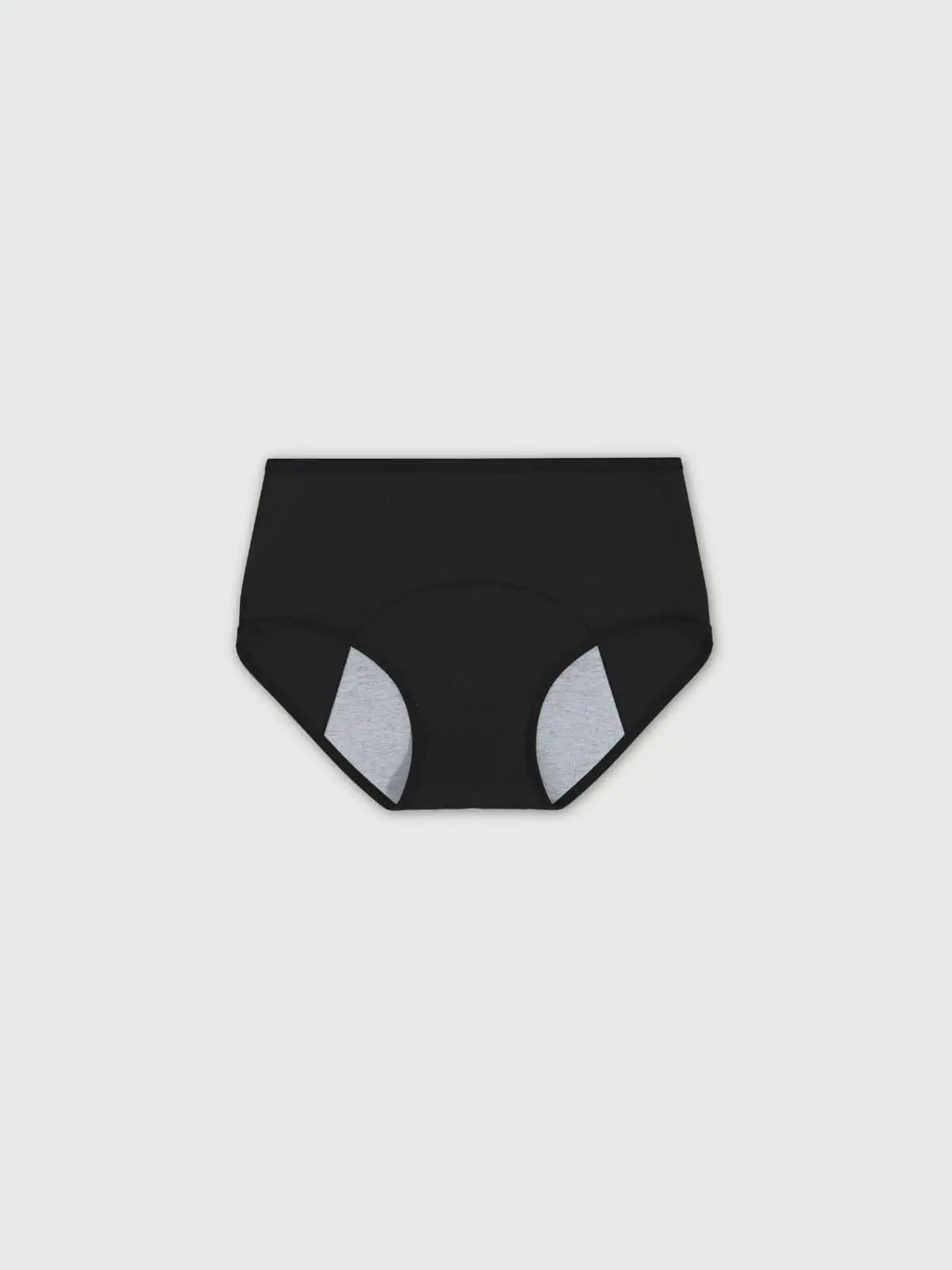 Schwarzer Inkontinenz-Slip für Damen, Vorderansicht.