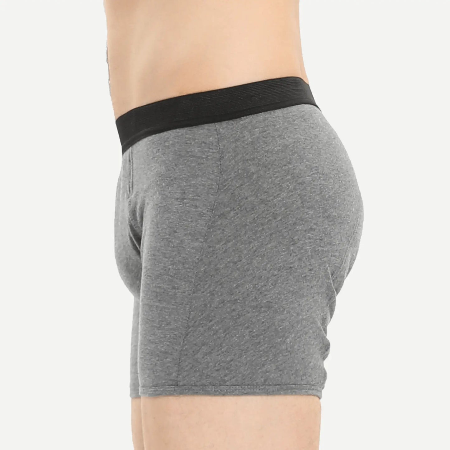 grauer Inkontinenz-Boxer für Herren, Seitenansicht
