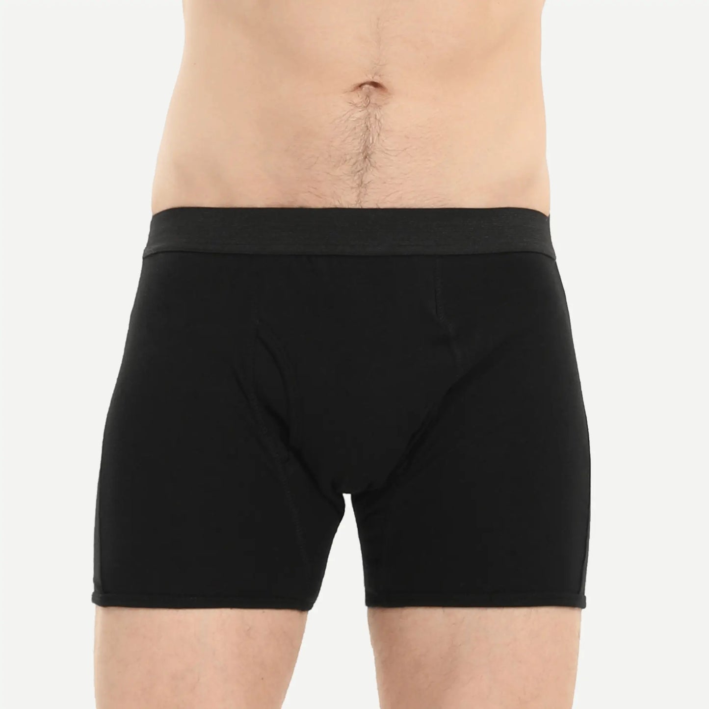 schwarzer Inkontinenz-Boxer für Herren, Vorderansicht