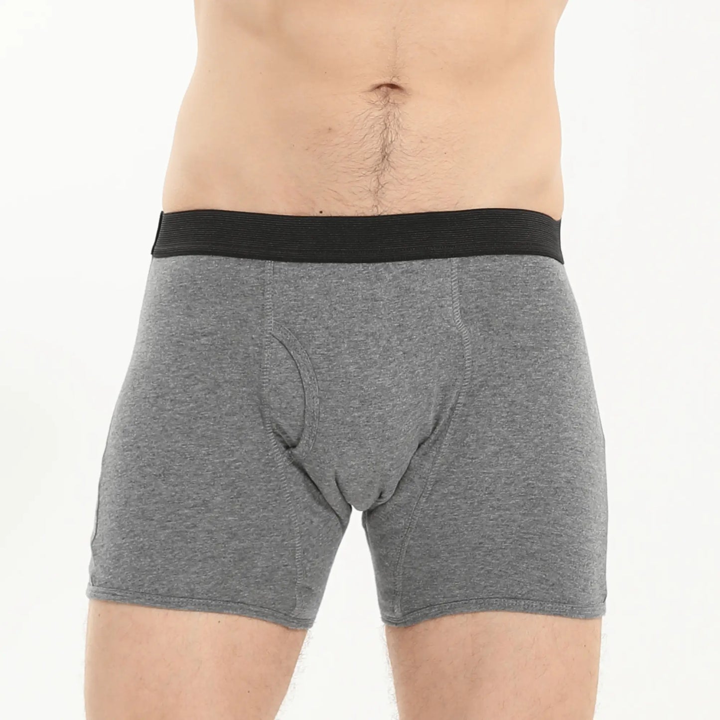 graue Inkontinenz-Boxershorts für Herren, Vorderansicht