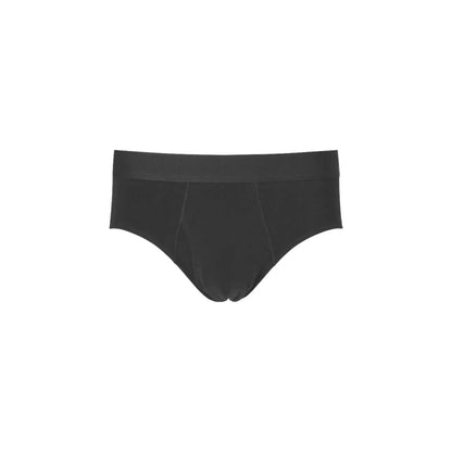 Schwarzer Inkontinenz-Slip für Herren, Vorderansicht.