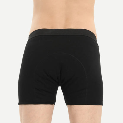 schwarzer Inkontinenz-Boxer für Herren, Rückansicht