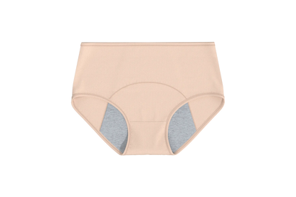 beiger Inkontinenz-Slip für Damen, Vorderansicht