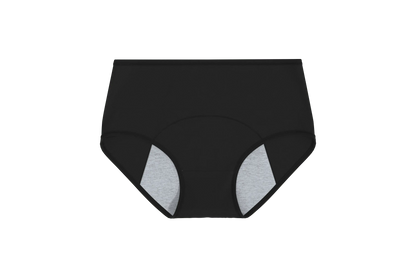 schwarzer Inkontinenz-Slip für Damen, Vorderansicht