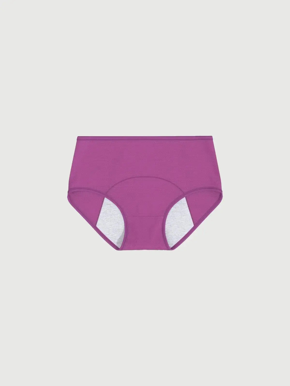 Lila Inkontinenz-Slip für Damen, Vorderansicht.