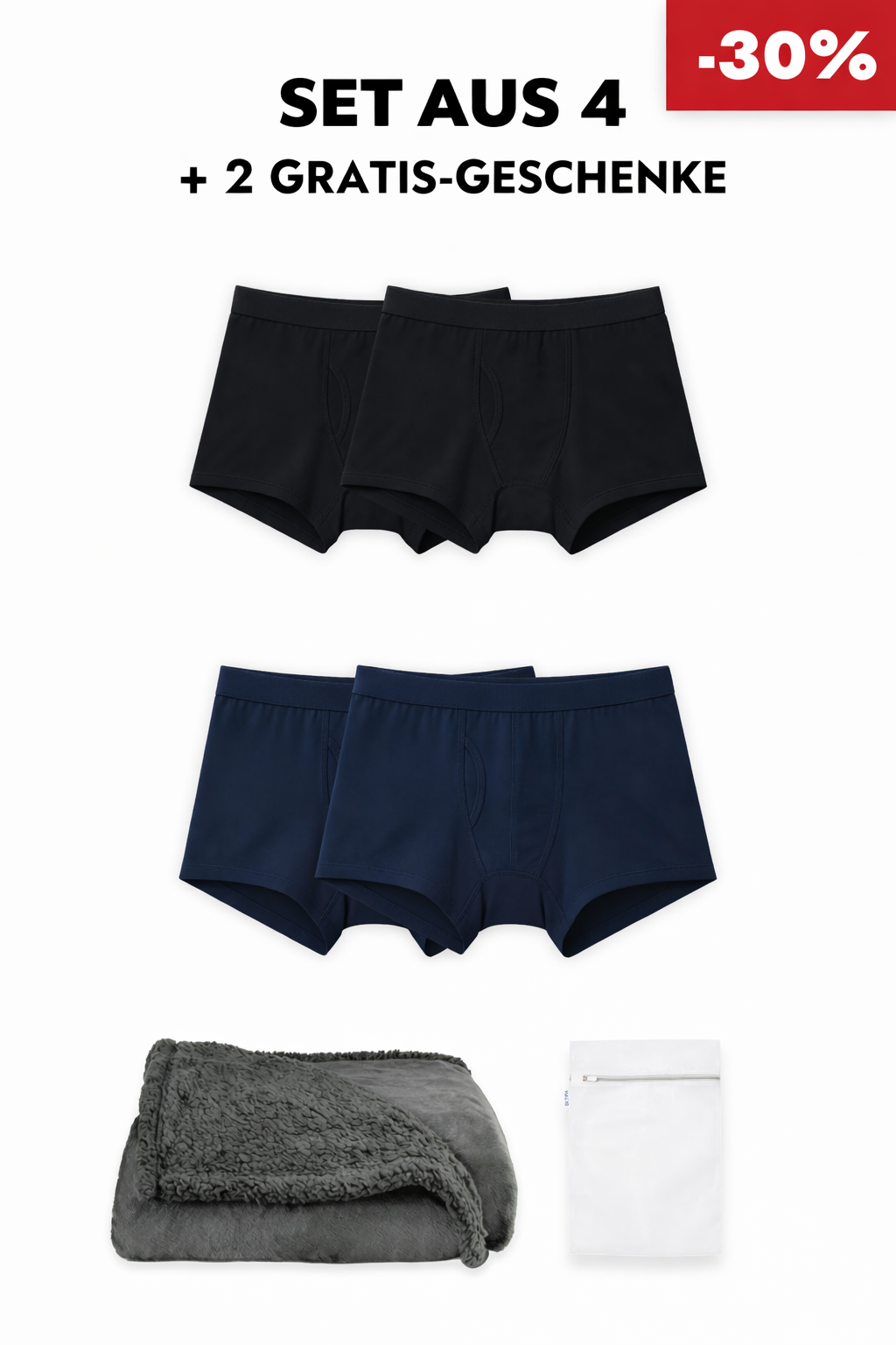 Wintersale-Pack Saugfähige Boxershorts bei leichten Harnverlusten für Herren