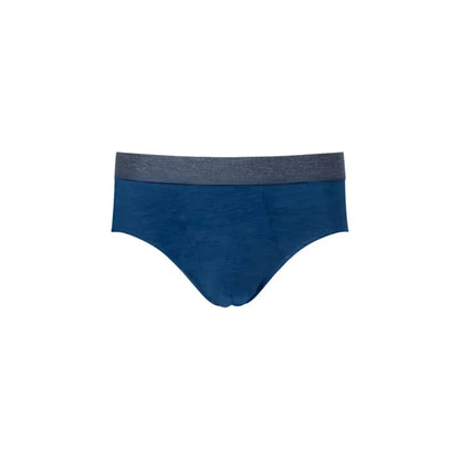 Blauer Inkontinenz-Slip für Herren, Vorderansicht.