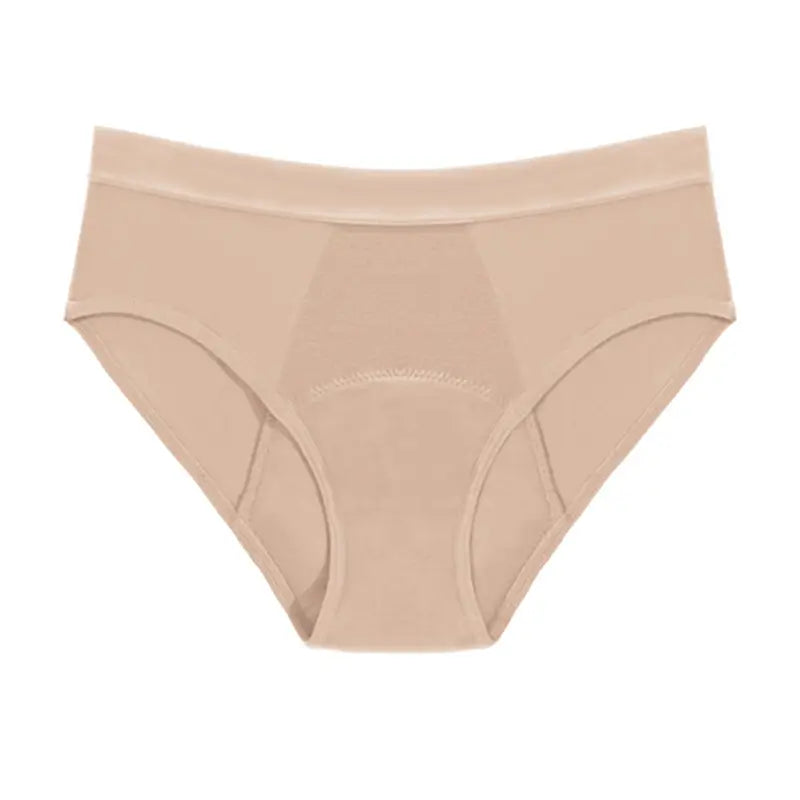 beige Inkontinenz-Slip mit mittlerer Taille für Damen, Vorderansicht