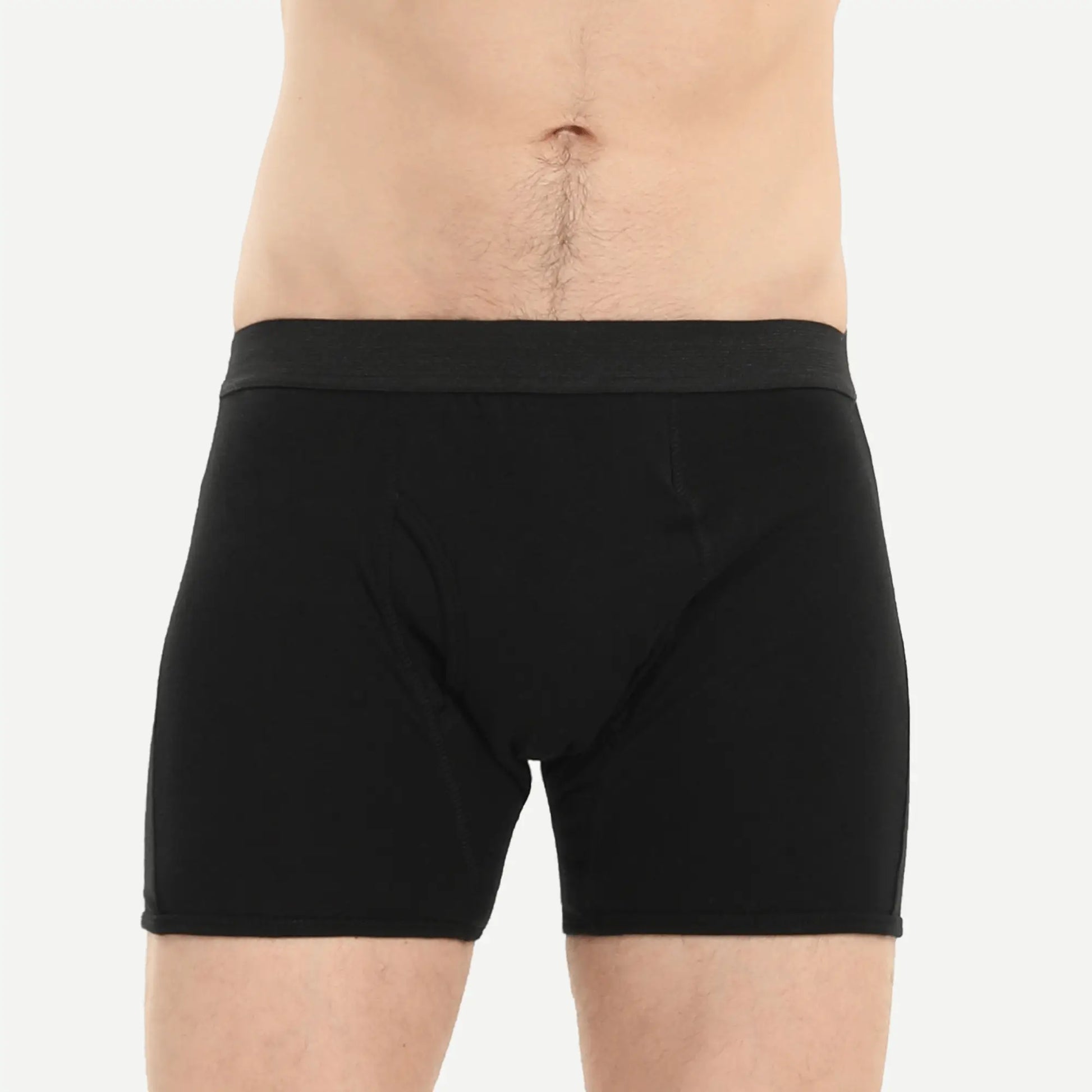 schwarzer Inkontinenz-Boxer für Herren, Vorderansicht