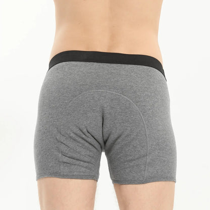 grauer Inkontinenz-Boxer für Herren, Rückansicht