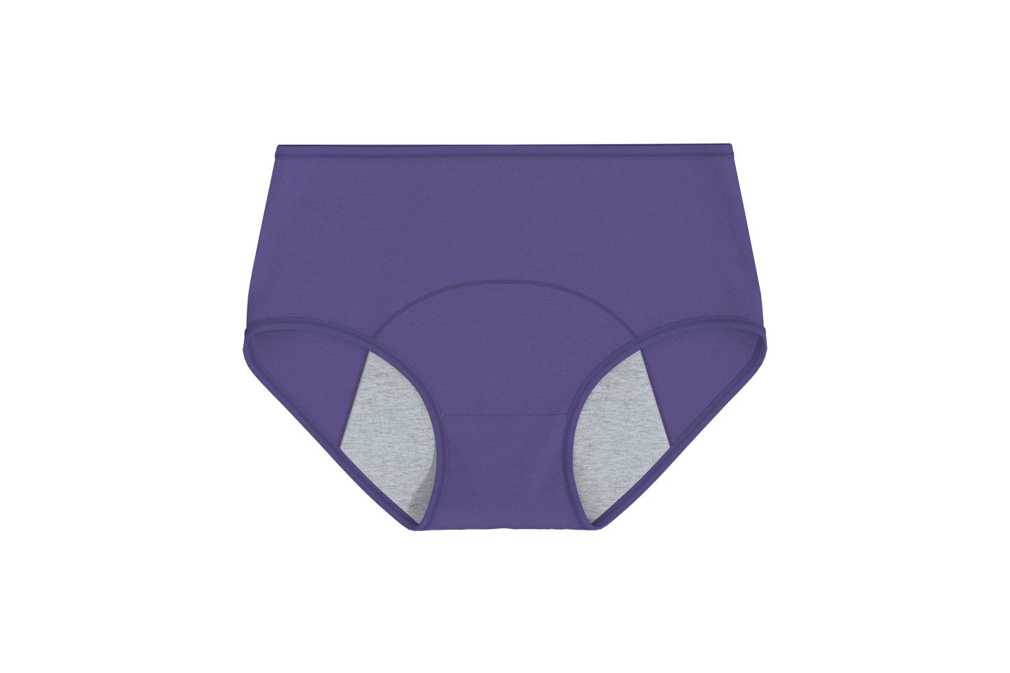 Lila Inkontinenz-Slip für Damen, Vorderansicht.